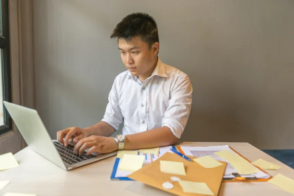 project design on laptop